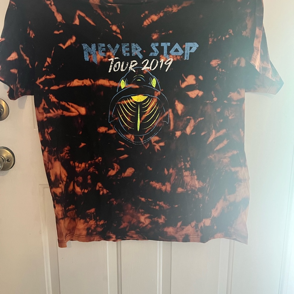 Tie-Dye Graphic T-Shirt never stop tour band tee 2019